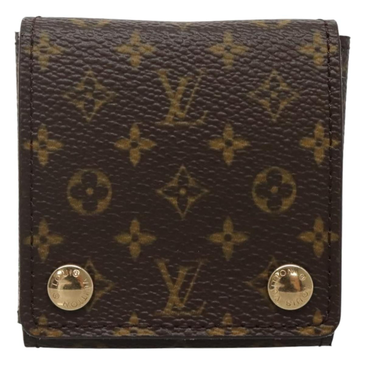 Louis Vuitton Case Jewelry Box Canvas Brown Canvas Wallets Accessory (Pre-Owned)