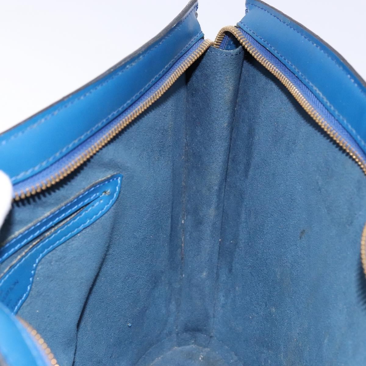 Louis Vuitton Saint Jacques Handbag Epi Leather Blue Leather Shoulder Bag Bag (Pre-Owned)
