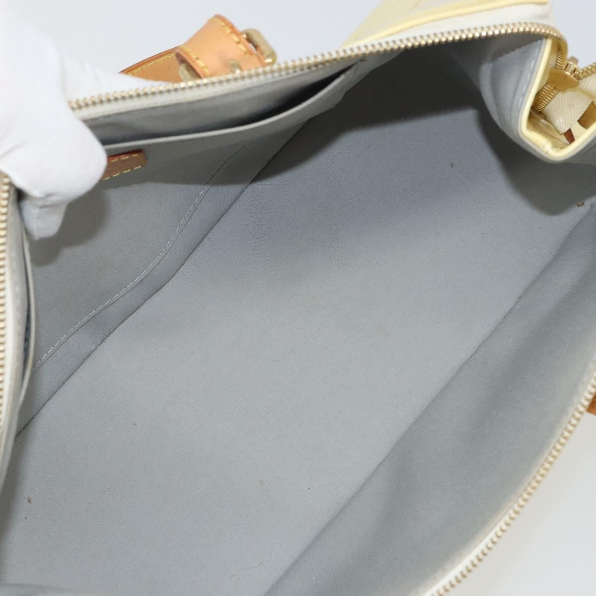 Louis Vuitton Rosewood Avenue Handbag Monogram Vernis Beige Patent_Leather Handbag (Pre-Owned)
