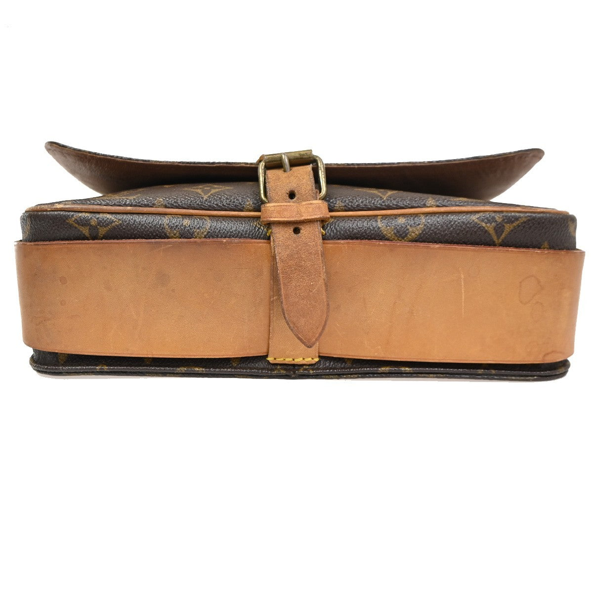 Louis Vuitton Cartouchiere Handbag Monogram Canvas Brown Canvas Shoulder Bag Bag (Pre-Owned)