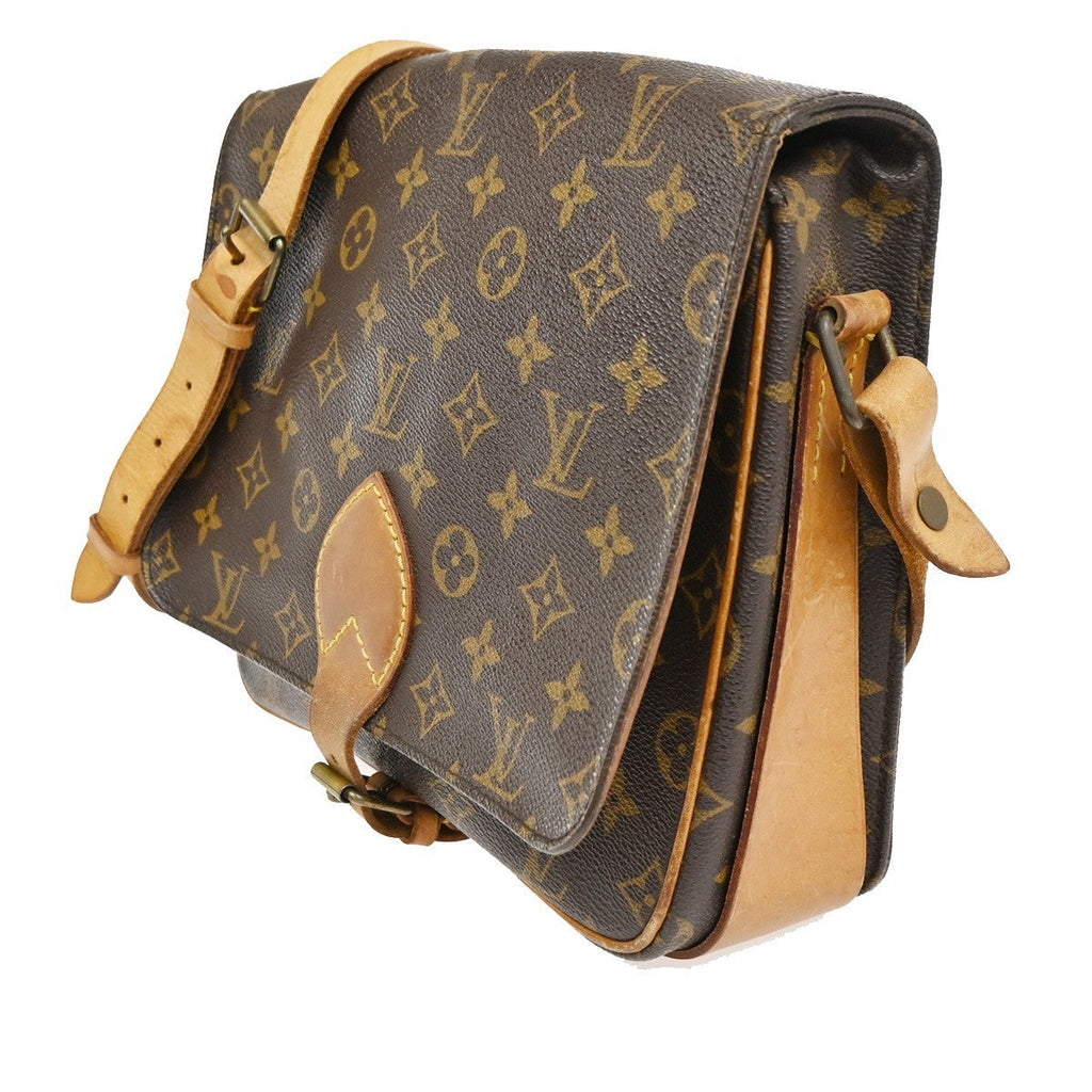 Louis Vuitton Cartouchiere Handbag Monogram Canvas Brown Canvas Shoulder Bag Bag (Pre-Owned)