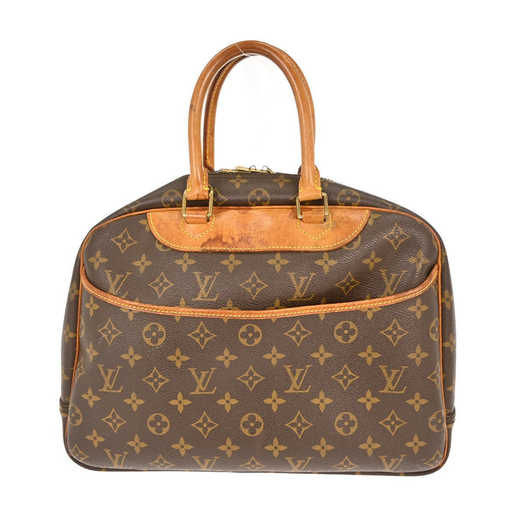Louis Vuitton Deauville Handbag Monogram Canvas Brown Canvas Handbag (Pre-Owned)