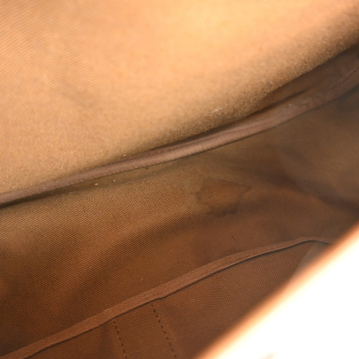 Louis Vuitton Saumur Handbag Monogram Canvas Brown Canvas Shoulder Bag Bag (Pre-Owned)