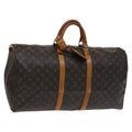 Louis Vuitton Keepall Bag Monogram Canvas Brown Canvas Bag (Pre-Owned)