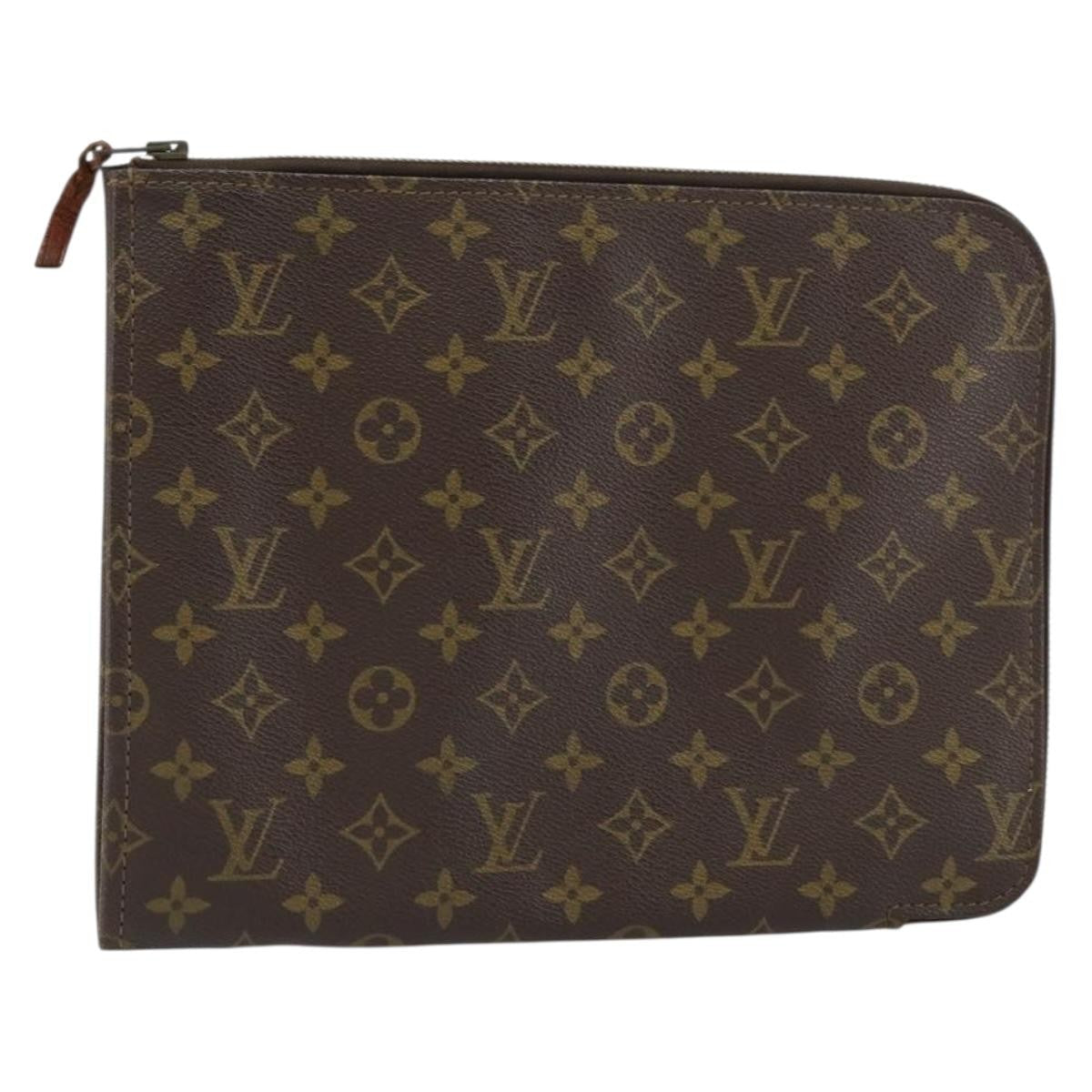 Louis Vuitton Poche Documents Monogram Canvas Brown Canvas Clutche & Pouche Bag (Pre-Owned)