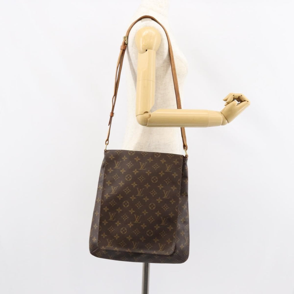 Louis Vuitton Musette Handbag Monogram Canvas Brown Canvas Shoulder Bag Bag (Pre-Owned)