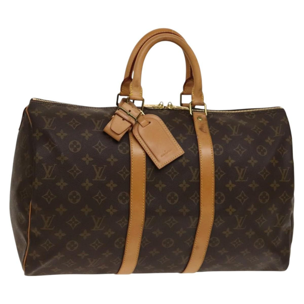 Louis Vuitton Keepall Bag Monogram Canvas Brown Canvas Bag (Pre-Owned)
