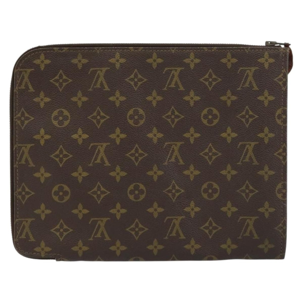Louis Vuitton Poche Documents Monogram Canvas Brown Canvas Clutche & Pouche Bag (Pre-Owned)