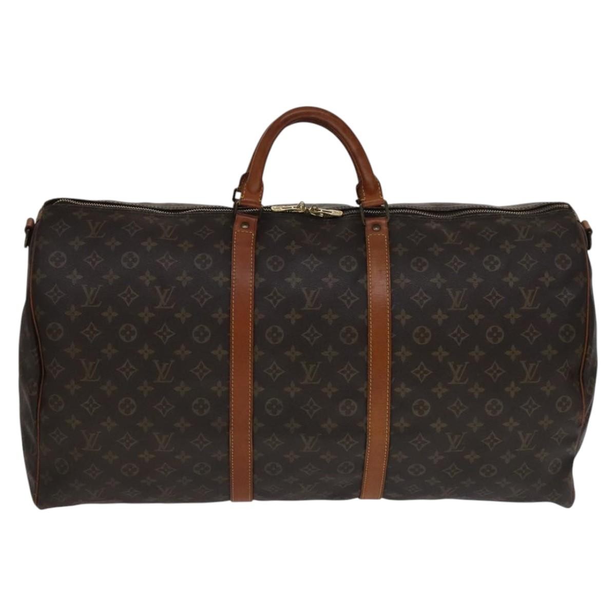 Louis Vuitton Keepall Bandouliere Bag Monogram Canvas Brown Canvas Bag (Pre-Owned)