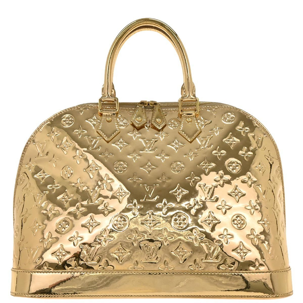 Louis Vuitton Alma Handbag Monogram Miroir Pvc Gold Canvas Handbag (Pre-Owned)