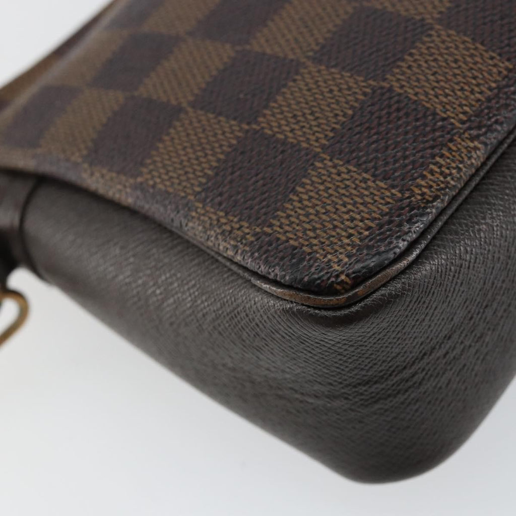 Louis Vuitton Trousse Make Up Bag Damier Canvas Brown Canvas Clutche & Pouche Bag (Pre-Owned)