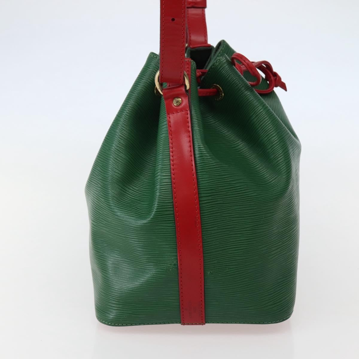 Louis Vuitton Bicolor Petit Noe Handbag Epi Leather Green Leather Shoulder Bag Bag (Pre-Owned)