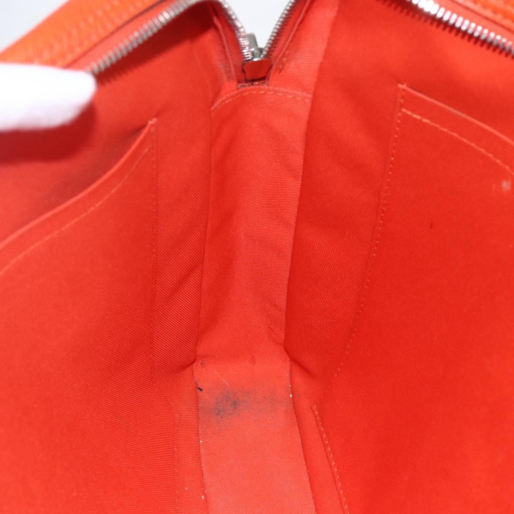 Louis Vuitton Porte-Documents Voyage Briefcase Taiga Leather Orange Leather Briefcase Bag (Pre-Owned)
