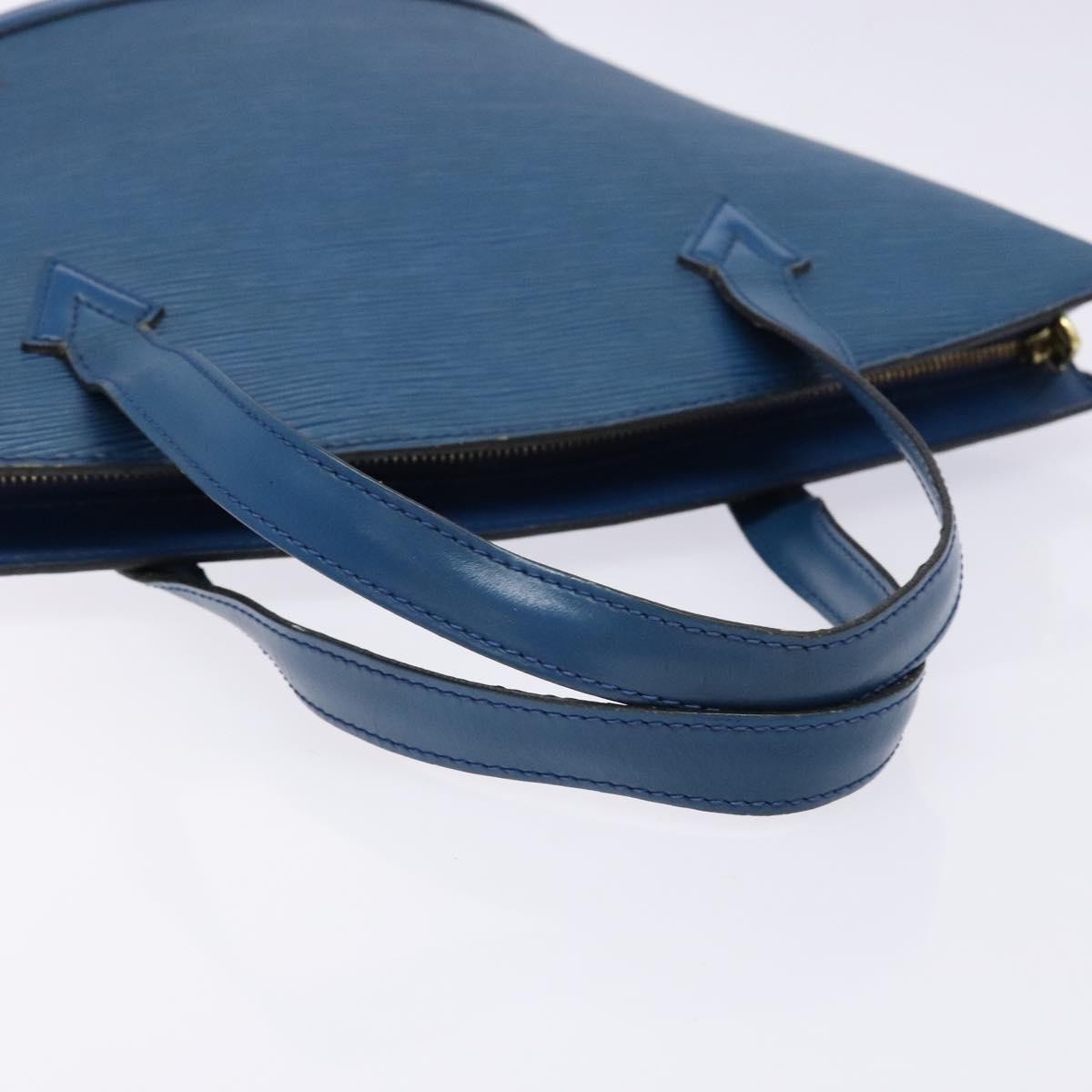 Louis Vuitton Saint Jacques Handbag Epi Leather Blue Leather Shoulder Bag Bag (Pre-Owned)