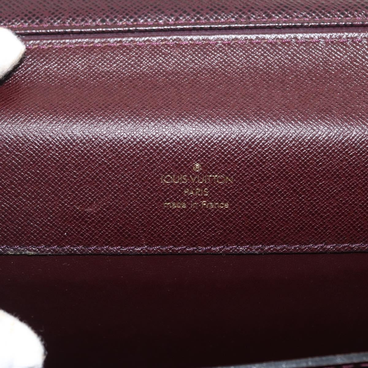 Louis Vuitton Pilot Briefcase Taiga Leather Brown Leather Briefcase Bag (Pre-Owned)