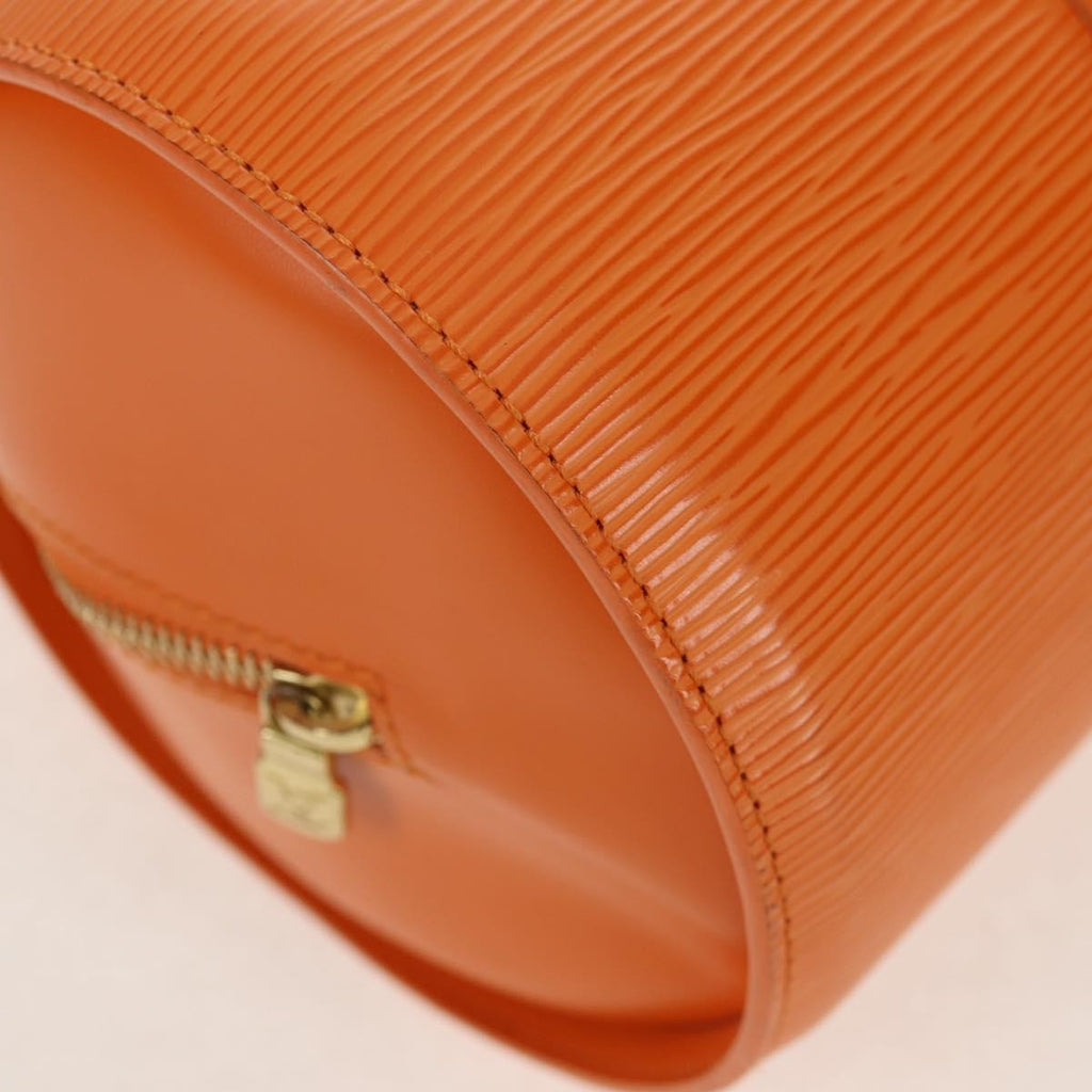 Louis Vuitton Soufflot Handbag Epi Leather Orange Leather Handbag (Pre-Owned)