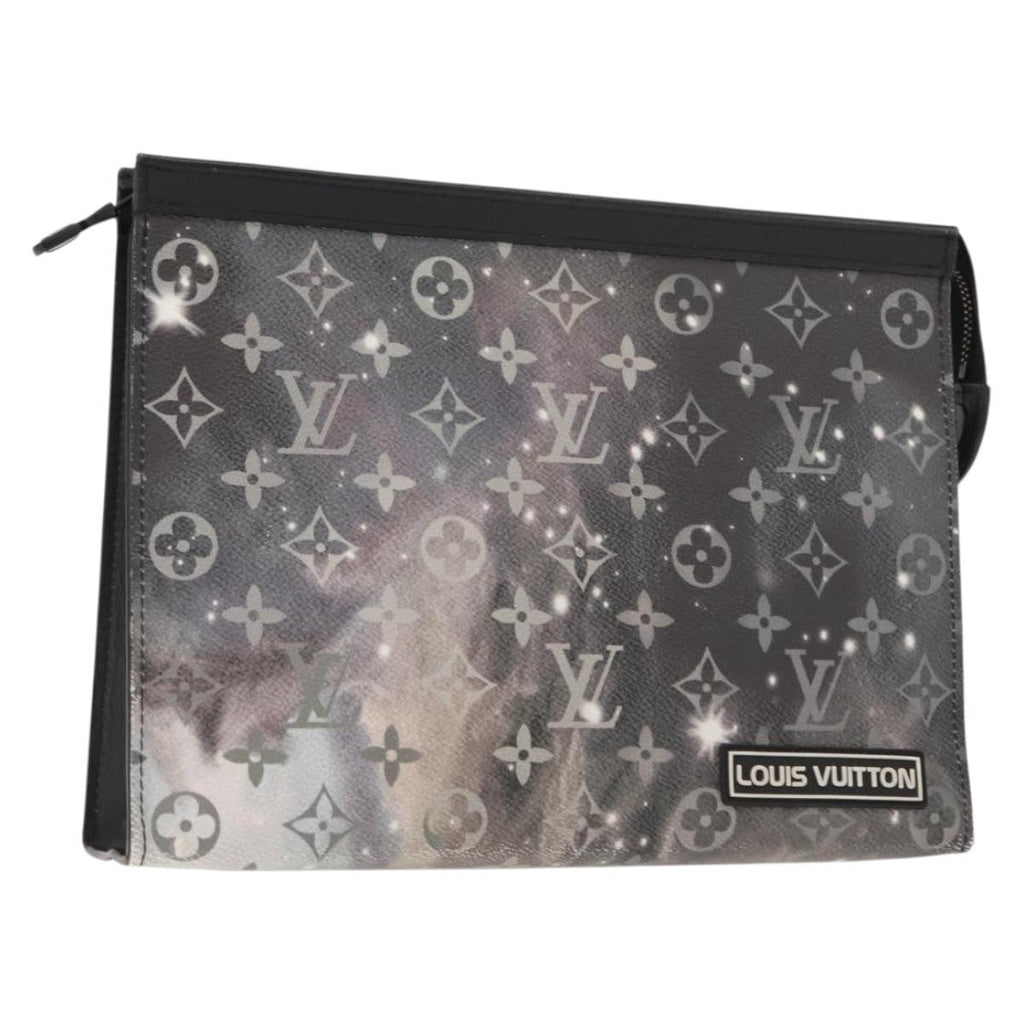 Louis Vuitton Pochette Voyage Monogram Eclipse Canvas Gray Canvas Clutche & Pouche Bag (Pre-Owned)