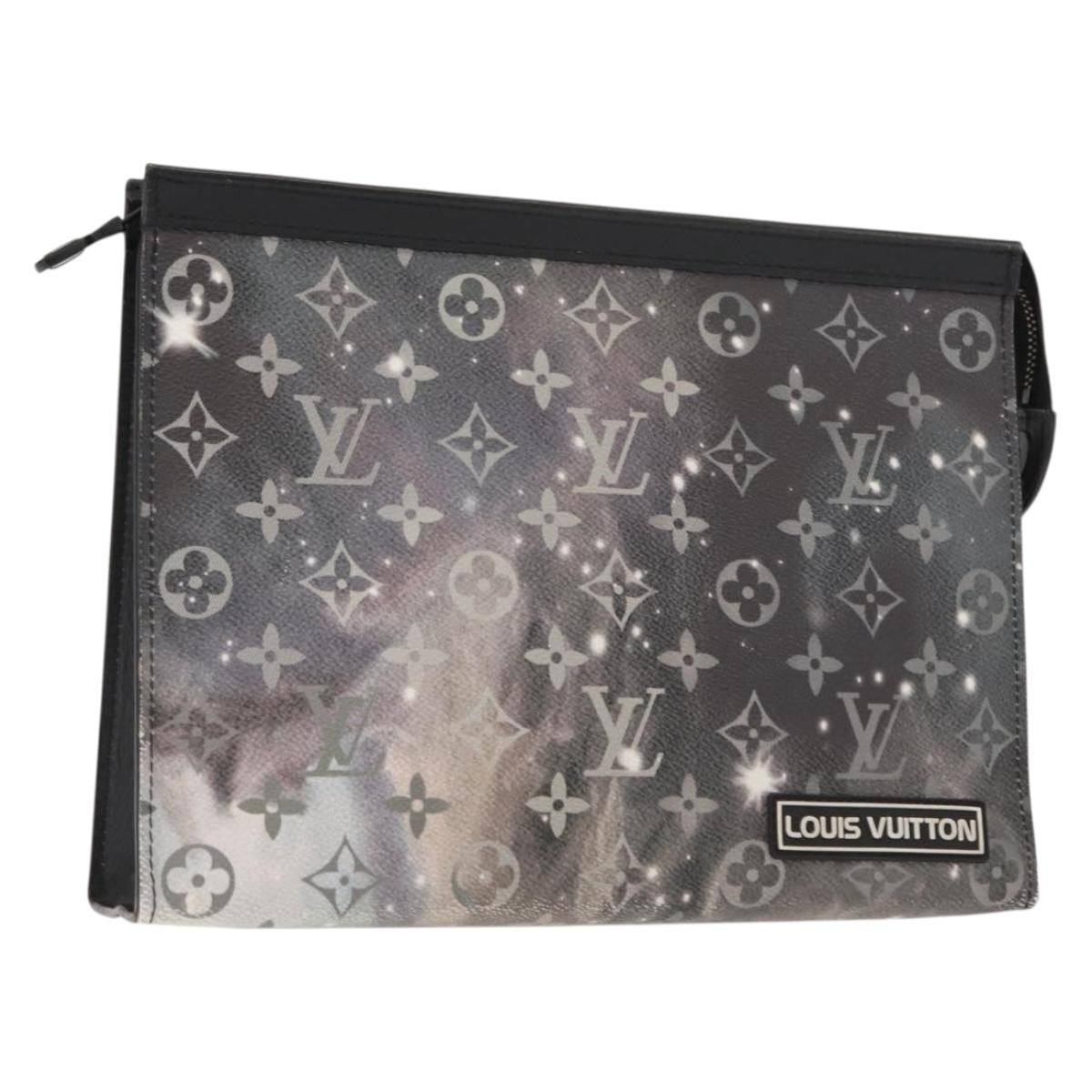 Louis Vuitton Pochette Voyage Monogram Eclipse Canvas Gray Canvas Clutche & Pouche Bag (Pre-Owned)