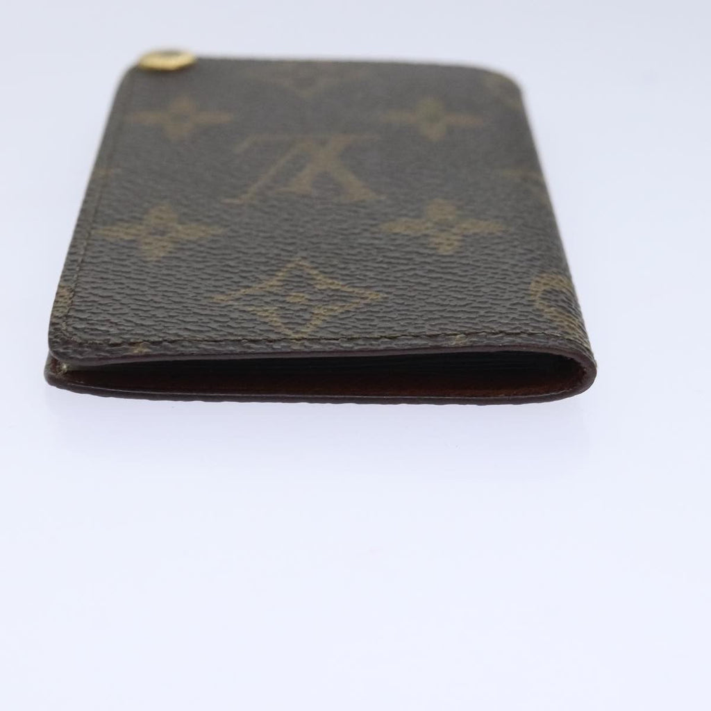 Louis Vuitton Porte Cartes Pression Card Case Monogram Canvas Brown Canvas Card Holders Accessory (Pre-Owned)