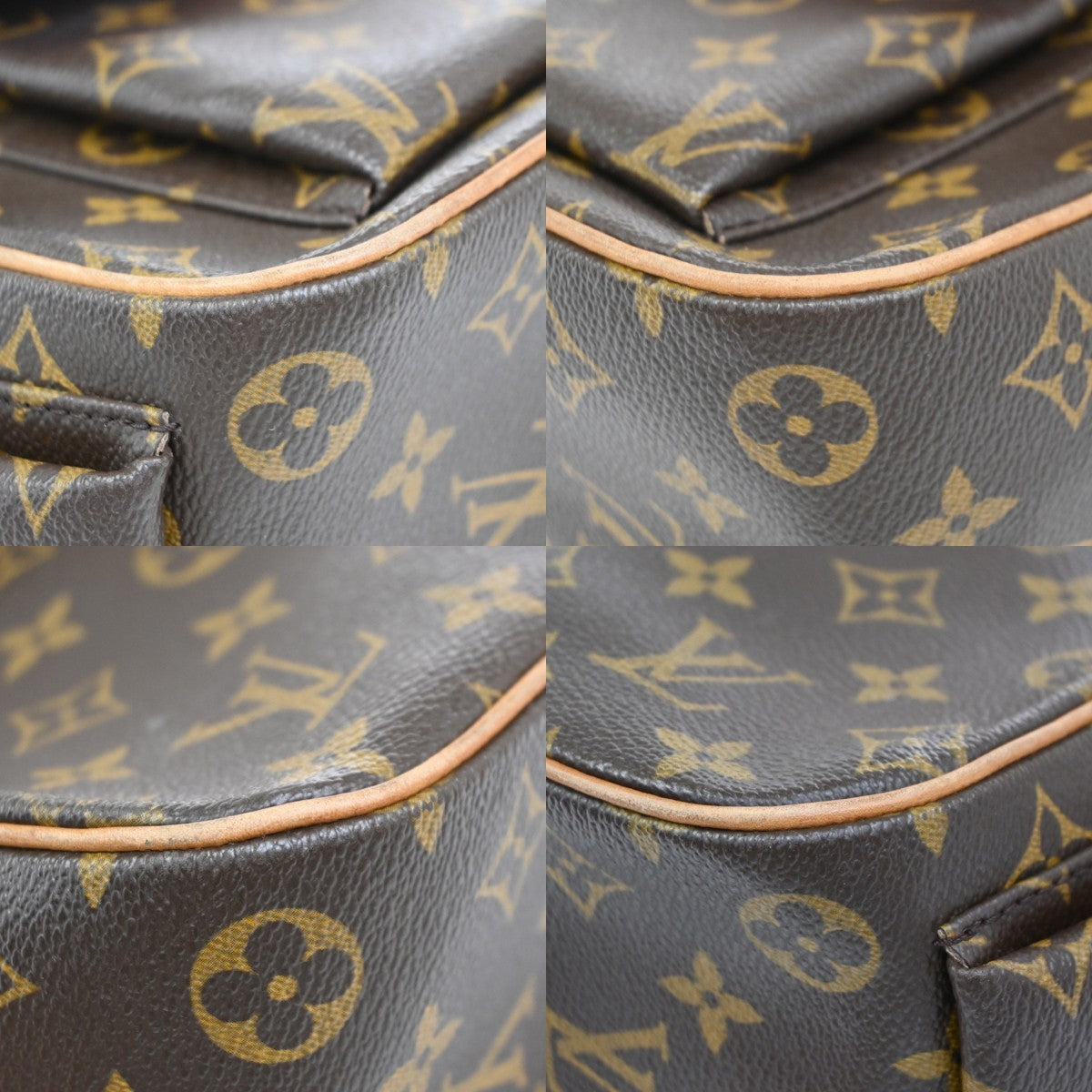 Louis Vuitton Excentri-Cite Handbag Monogram Canvas Brown Canvas Handbag (Pre-Owned)