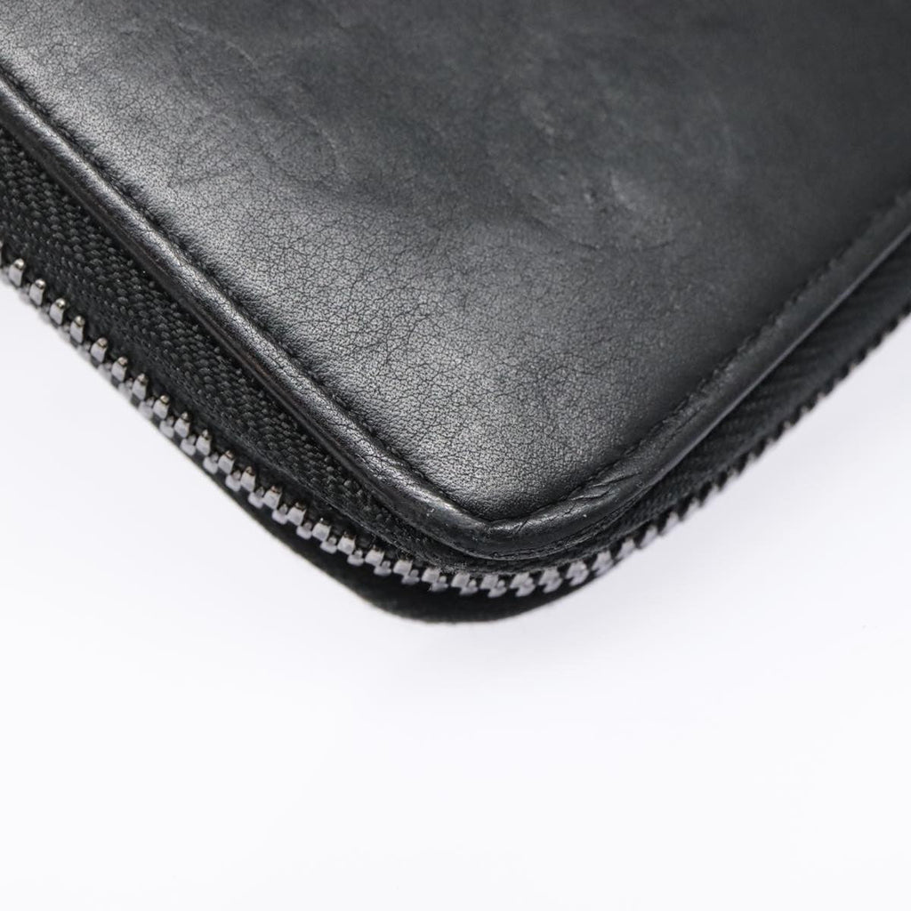 Louis Vuitton Zippy Wallet Vertical Monogram Shadow Leather Black Leather Wallets Accessory (Pre-Owned)