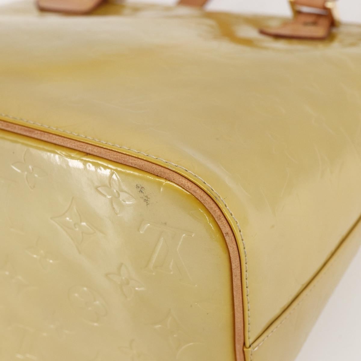 Louis Vuitton Houston Handbag Monogram Vernis Beige Patent_Leather Handbag (Pre-Owned)
