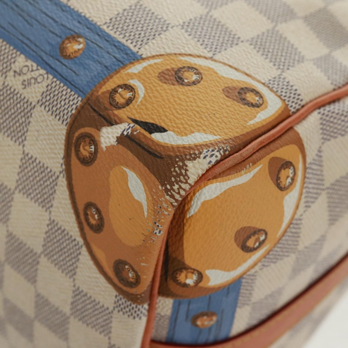 Louis Vuitton Speedy Bandouliere Bag Limited Edition Summer Trunks Monogram Canvas Multicolour Canvas Handbag (Pre-Owned)