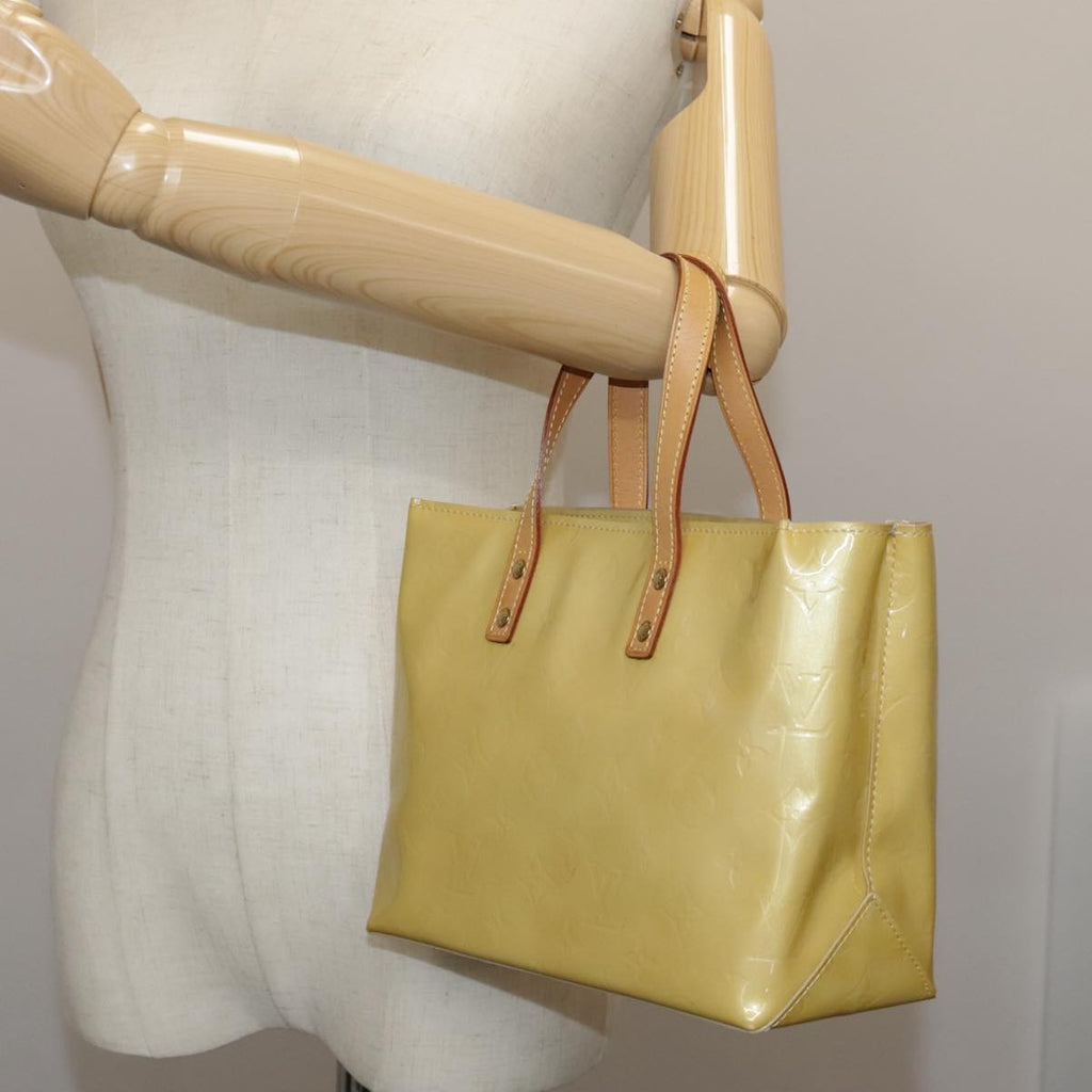 Louis Vuitton Reade Handbag Monogram Vernis Beige Patent_Leather Handbag (Pre-Owned)