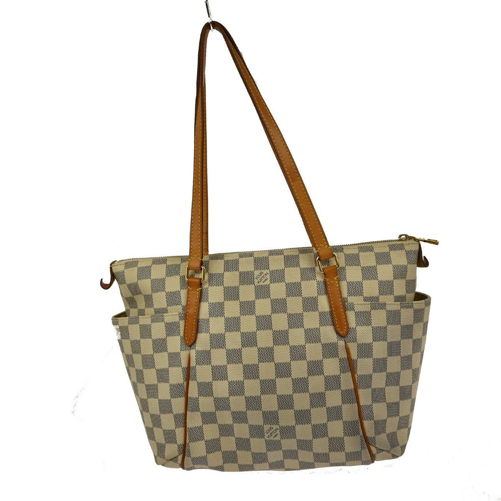 Louis Vuitton Totally Handbag Damier White Canvas Tote Bag Bag (Pre-Owned)