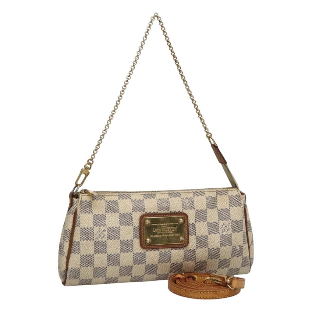Louis Vuitton Eva Handbag Damier Beige Canvas Shoulder Bag Bag (Pre-Owned)