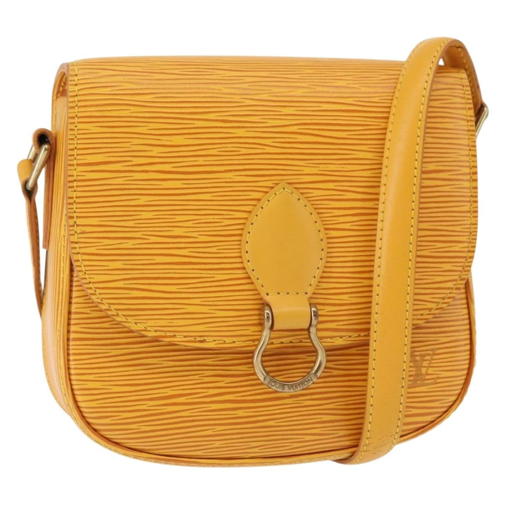 Louis Vuitton Saint Cloud Handbag Epi Leather Yellow Leather Shoulder Bag Bag (Pre-Owned)