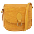 Louis Vuitton Saint Cloud Handbag Epi Leather Yellow Leather Shoulder Bag Bag (Pre-Owned)