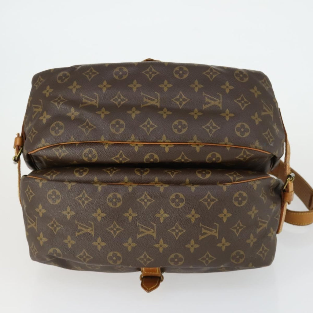 Louis Vuitton Saumur Handbag Monogram Canvas Brown Canvas Shoulder Bag Bag (Pre-Owned)