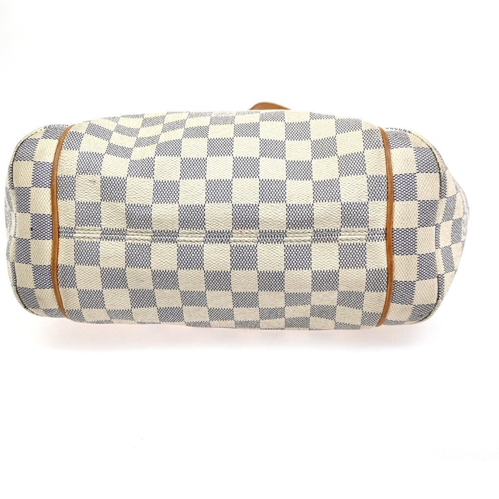 Louis Vuitton Totally Handbag Damier Azur White Canvas Shoulder Bag Bag (Pre-Owned)