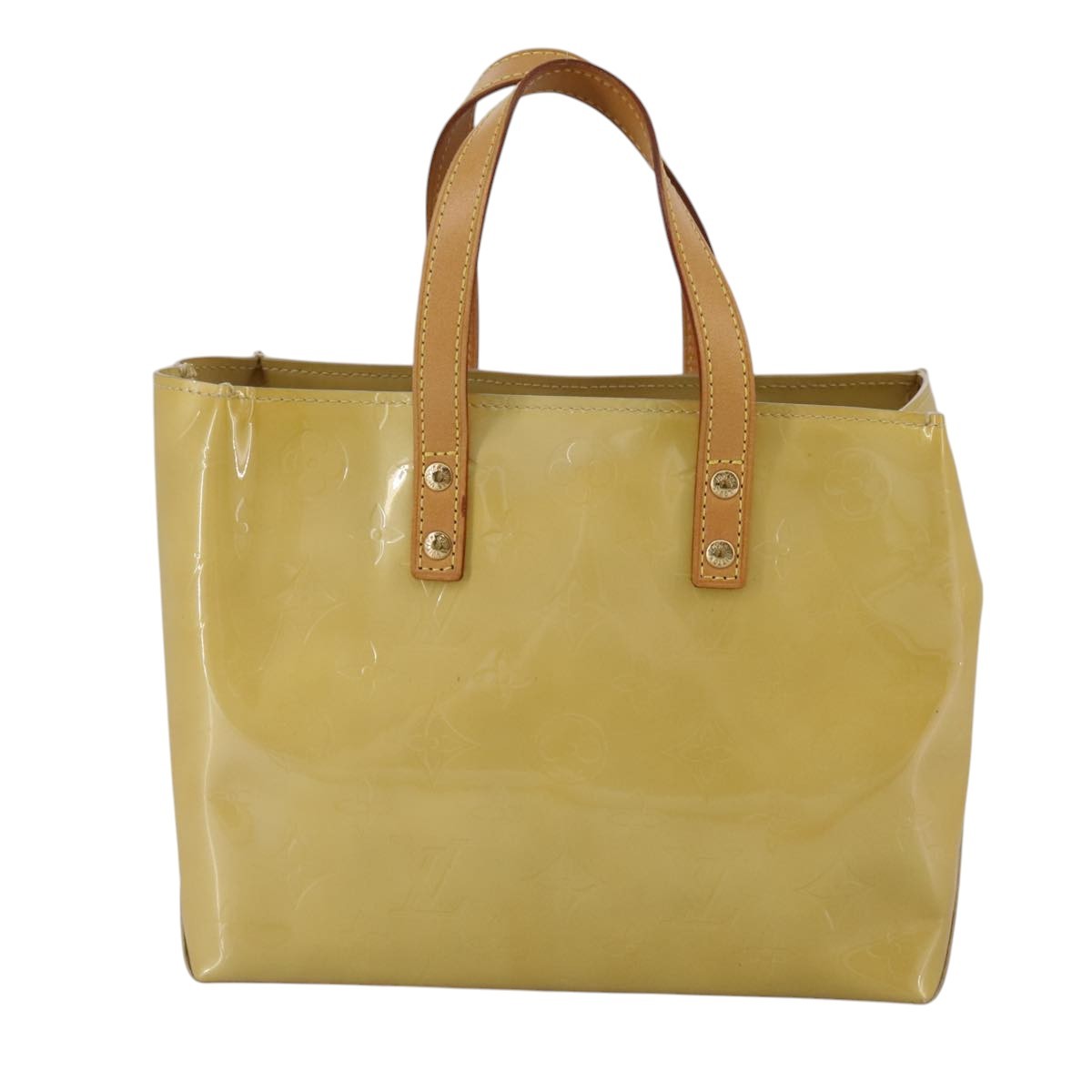 Louis Vuitton Reade Handbag Monogram Vernis Beige Patent_Leather Handbag (Pre-Owned)
