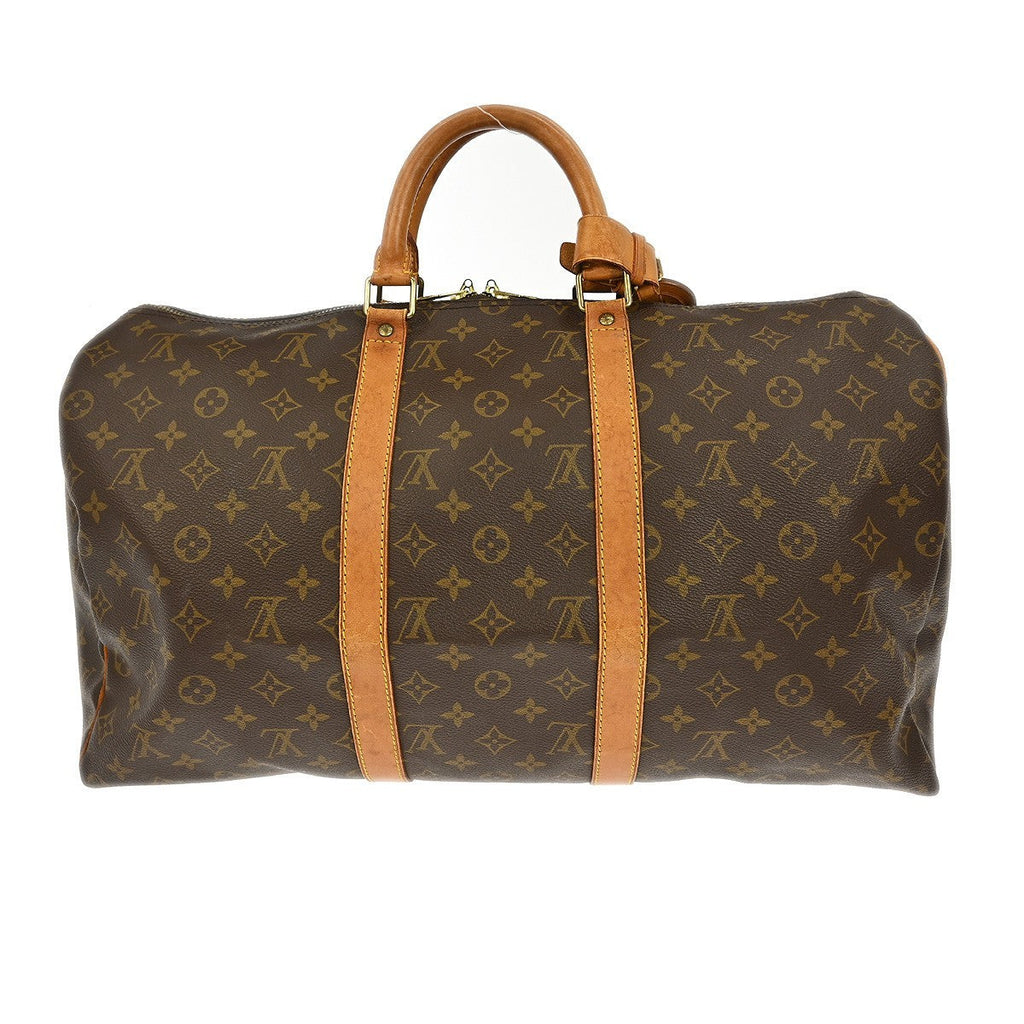 Louis Vuitton Keepall Bag Monogram Canvas Brown Canvas Travel Bag Bag (Pre-Owned)