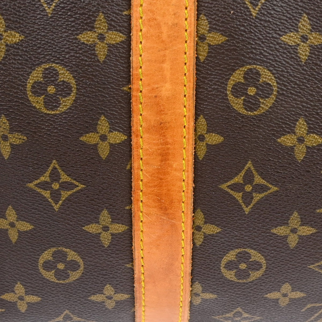 Louis Vuitton Keepall Bag Monogram Canvas Brown Canvas Travel Bag Bag (Pre-Owned)
