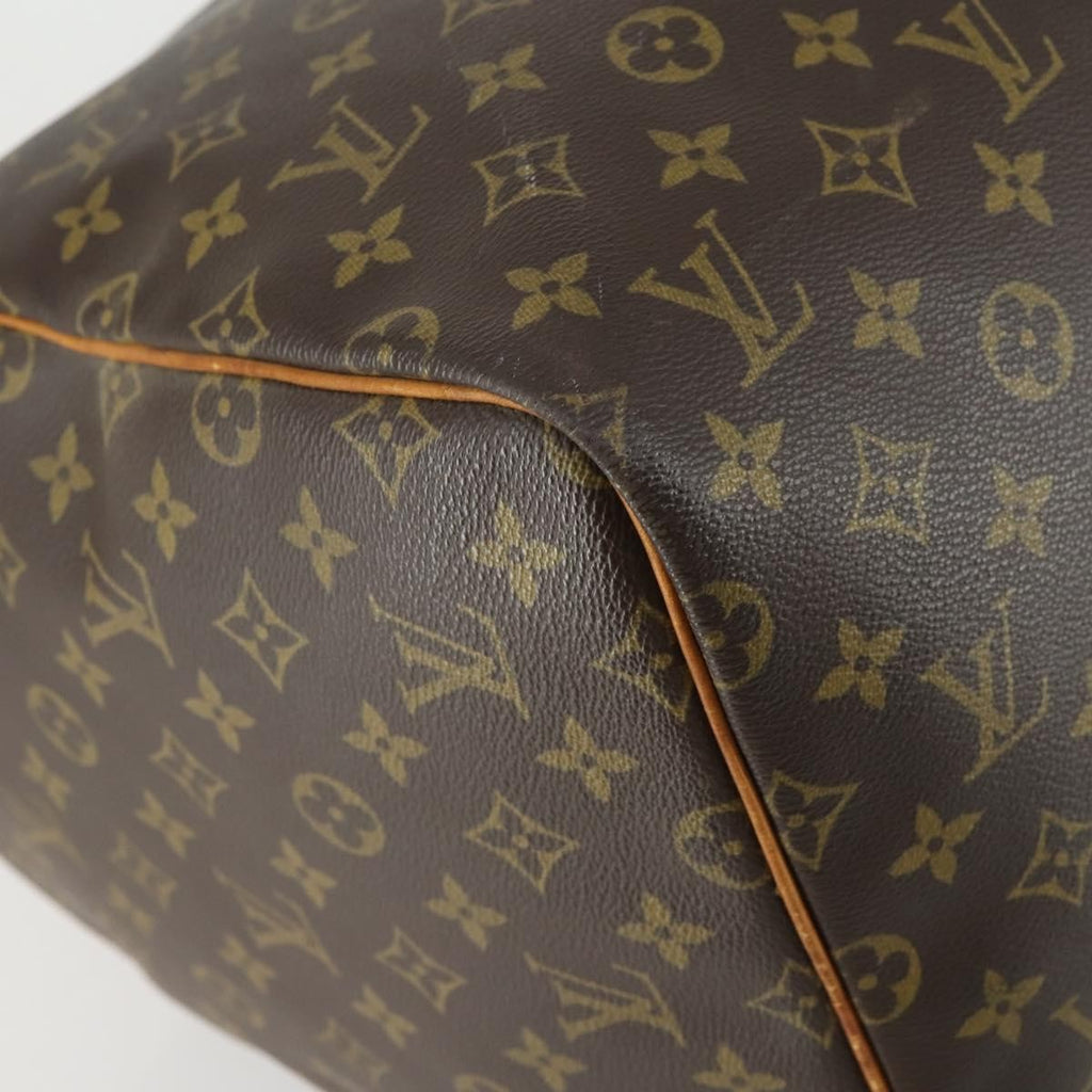 Louis Vuitton Keepall Bag Monogram Canvas Brown Canvas Handbag (Pre-Owned)