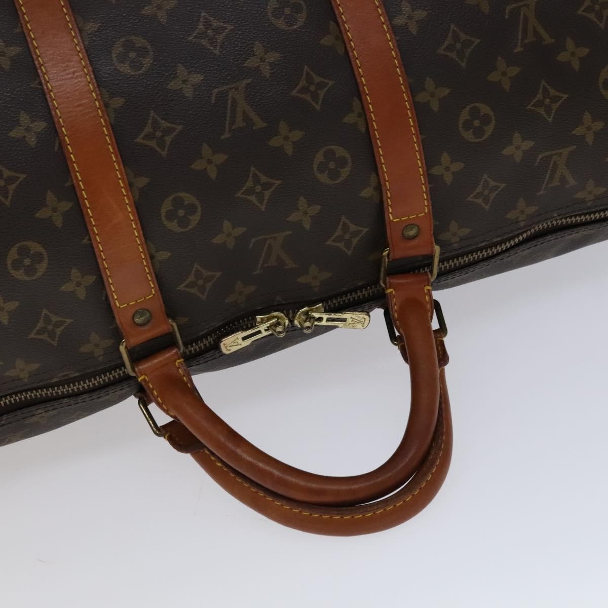 Louis Vuitton Keepall Bandouliere Bag Monogram Canvas Brown Canvas Bag (Pre-Owned)