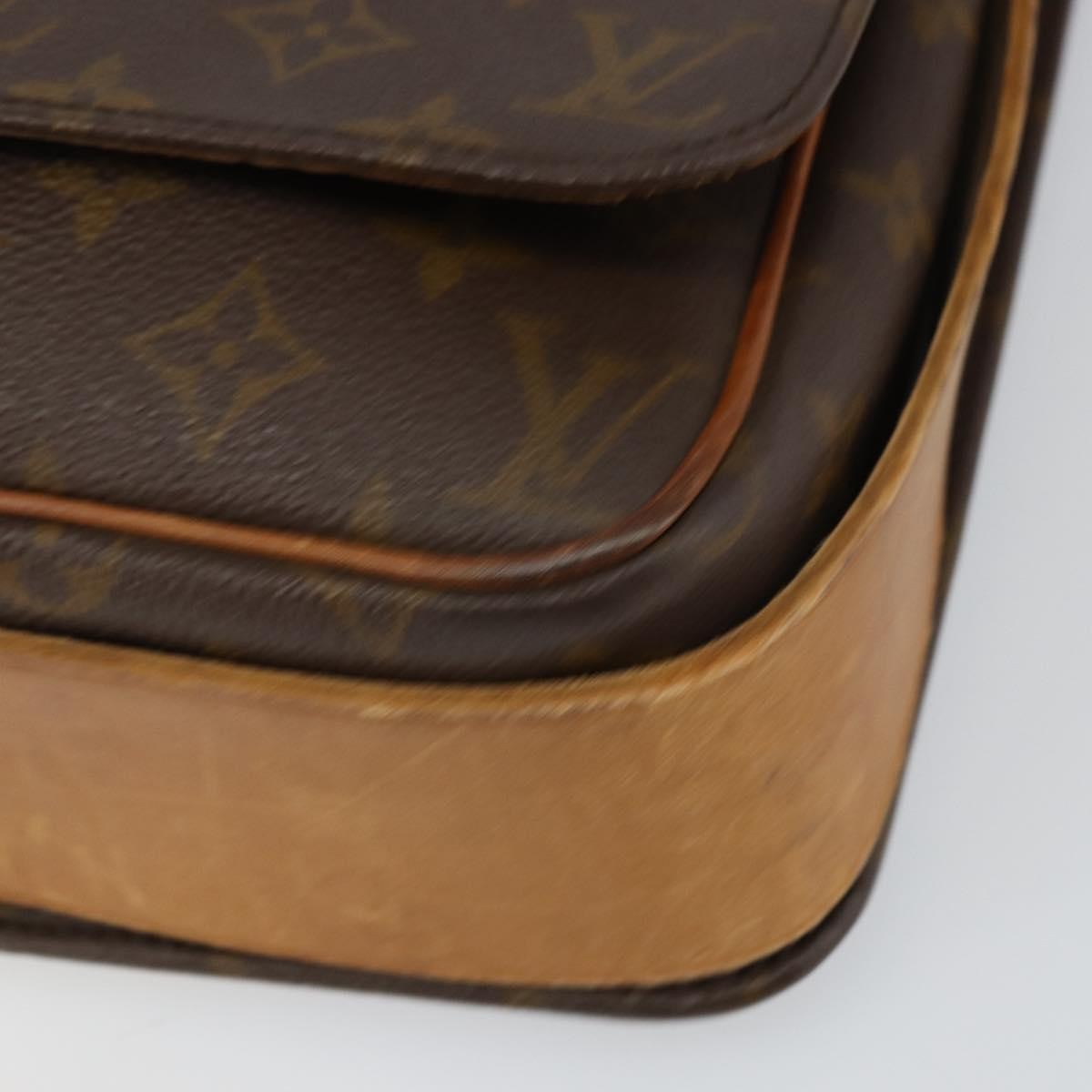 Louis Vuitton Cartouchiere Handbag Monogram Canvas Brown Canvas Shoulder Bag Bag (Pre-Owned)