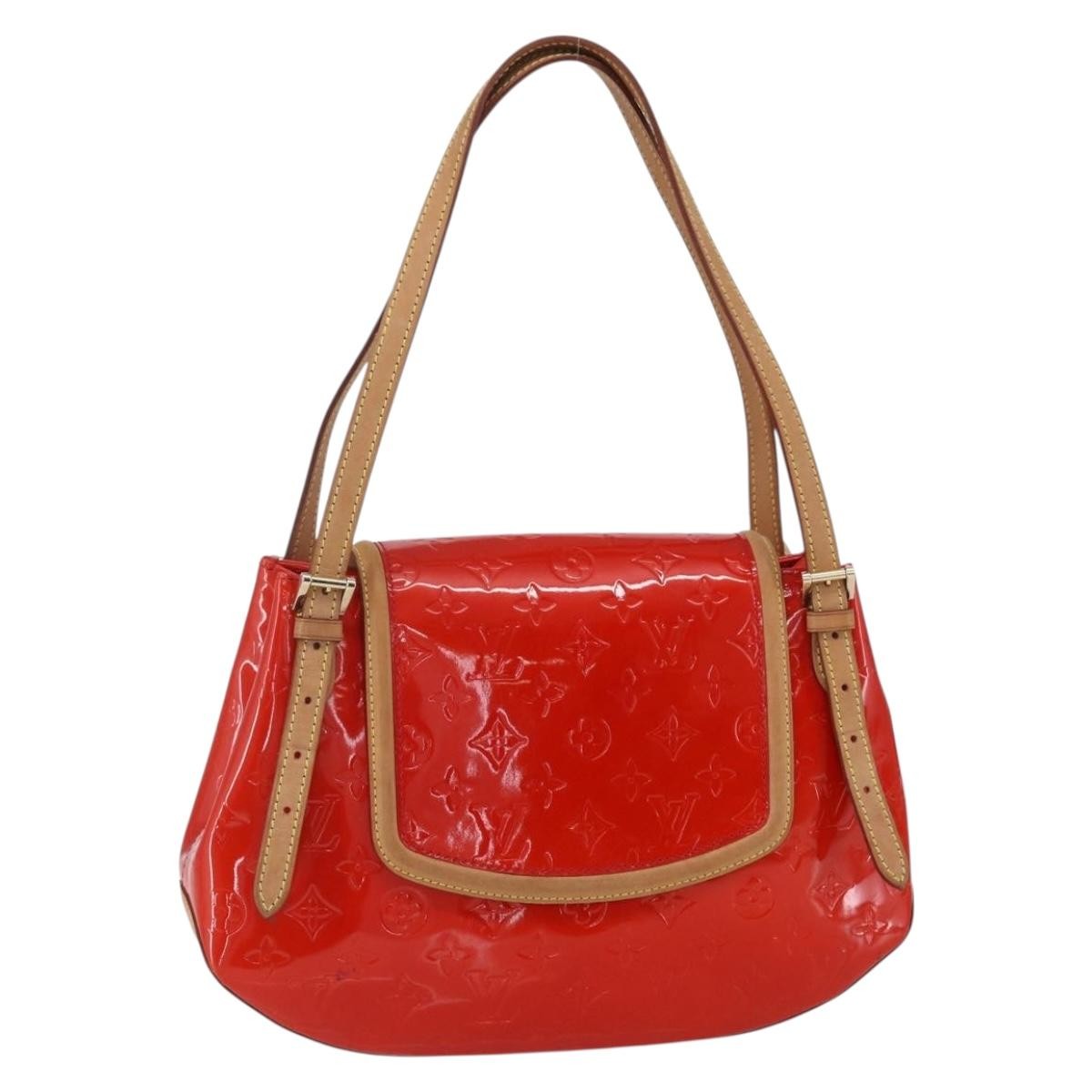 Louis Vuitton Biscayne Bay Handbag Monogram Vernis Red Patent_Leather Bag (Pre-Owned)