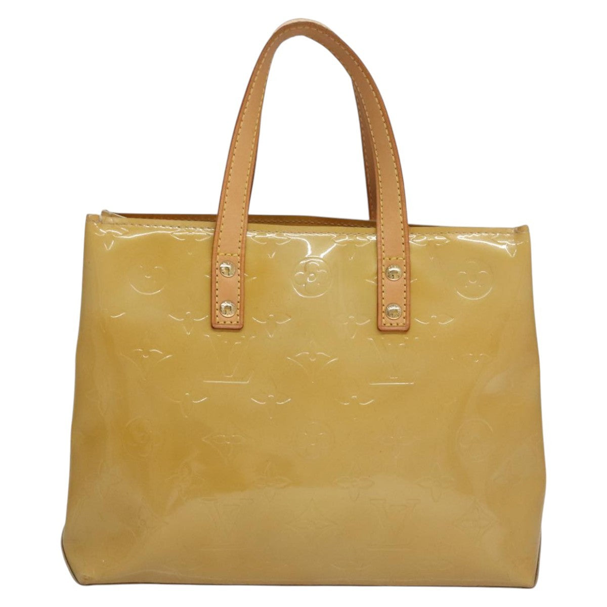 Louis Vuitton Reade Handbag Monogram Vernis Beige Patent_Leather Handbag (Pre-Owned)