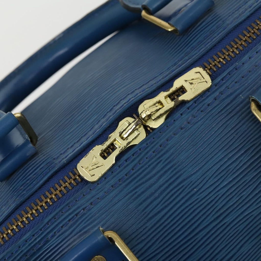 Louis Vuitton Keepall Bag Epi Leather Blue Leather Travel Bag Bag (Pre-Owned)