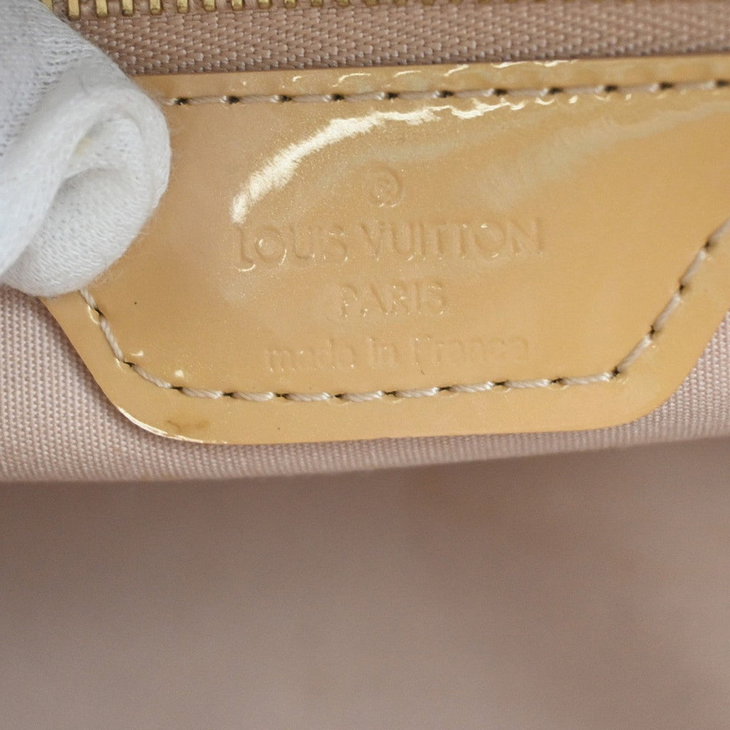 Louis Vuitton Wilshire Handbag Monogram Vernis Beige Patent_Leather Handbag (Pre-Owned)