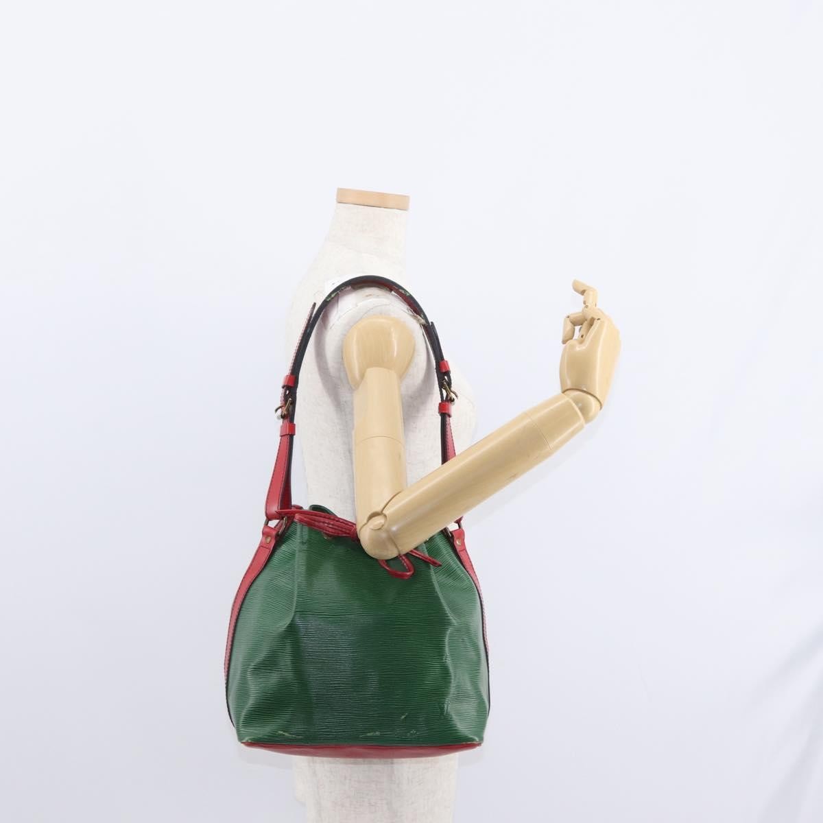 Louis Vuitton Bicolor Petit Noe Handbag Epi Leather Green Leather Shoulder Bag Bag (Pre-Owned)