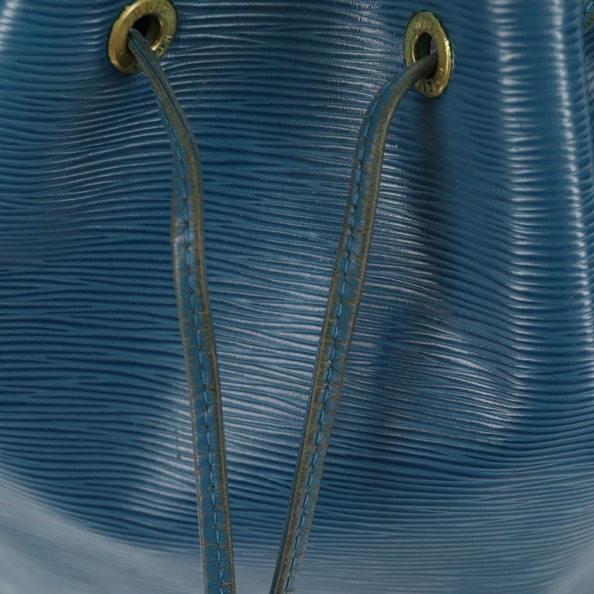 Louis Vuitton Petit Noe Handbag Epi Leather Blue Leather Shoulder Bag Bag (Pre-Owned)