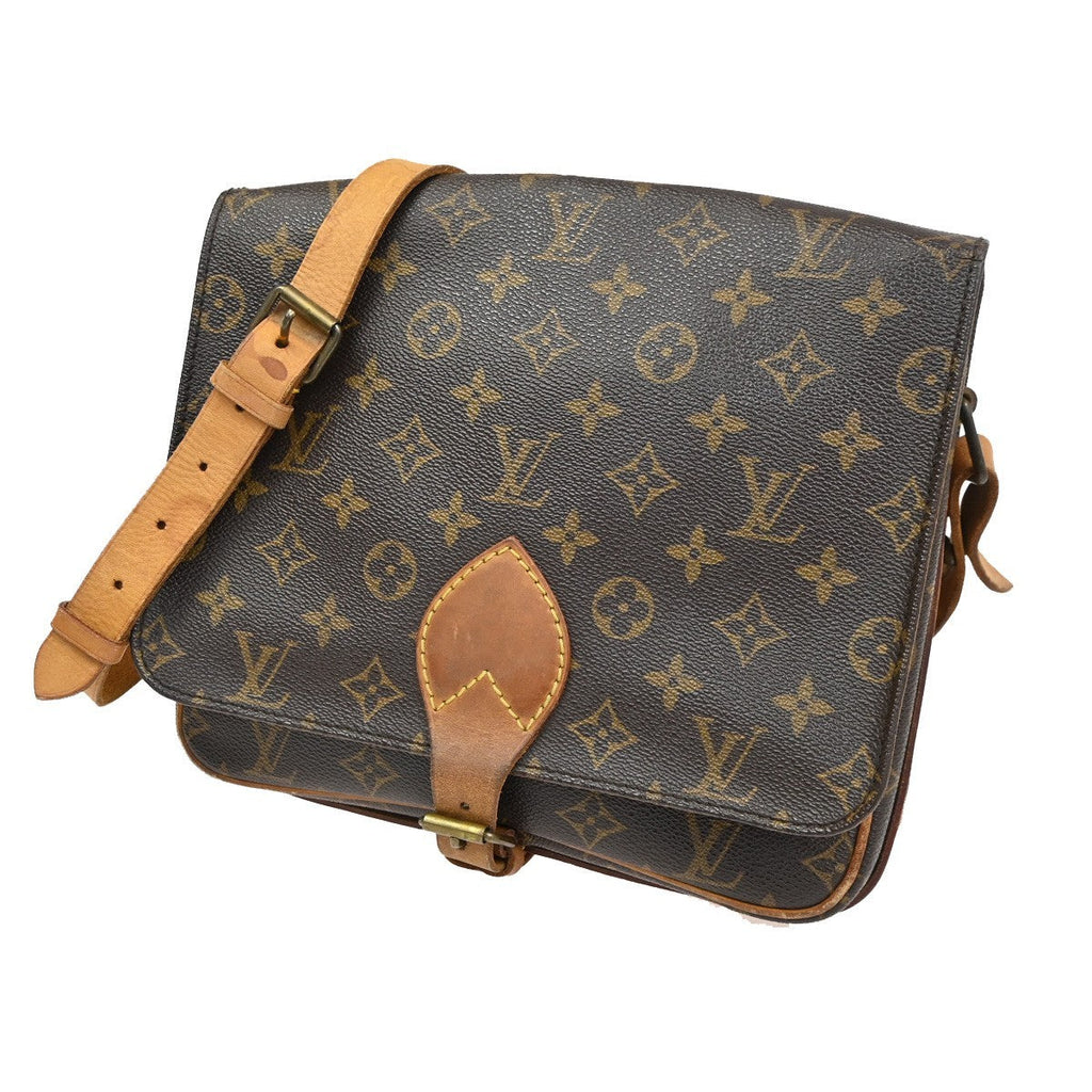 Louis Vuitton Cartouchiere Handbag Monogram Canvas Brown Canvas Shoulder Bag Bag (Pre-Owned)