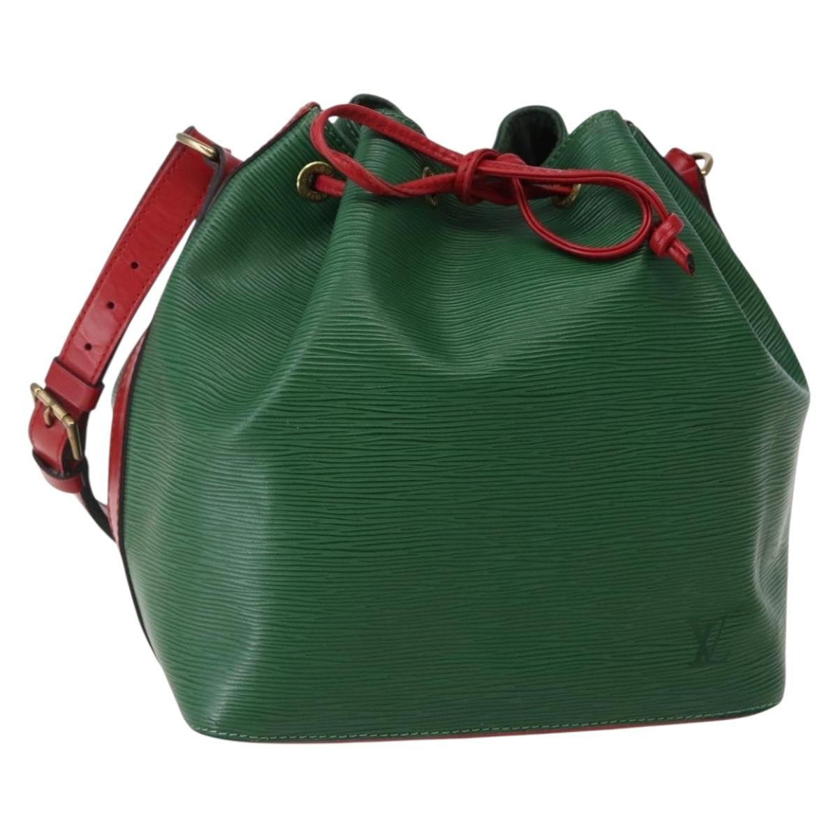 Louis Vuitton Bicolor Petit Noe Handbag Epi Leather Green Leather Shoulder Bag Bag (Pre-Owned)