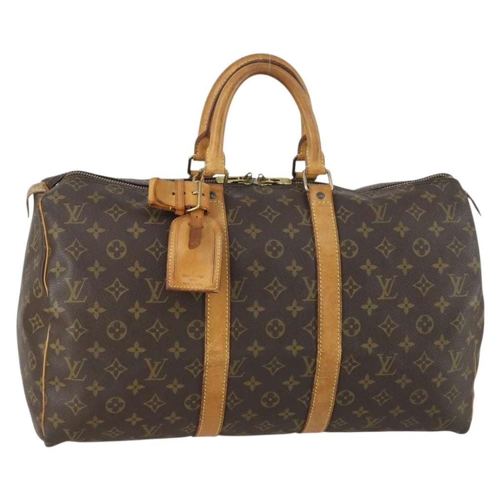 Louis Vuitton Keepall Bag Monogram Canvas Brown Canvas Travel Bag Bag (Pre-Owned)