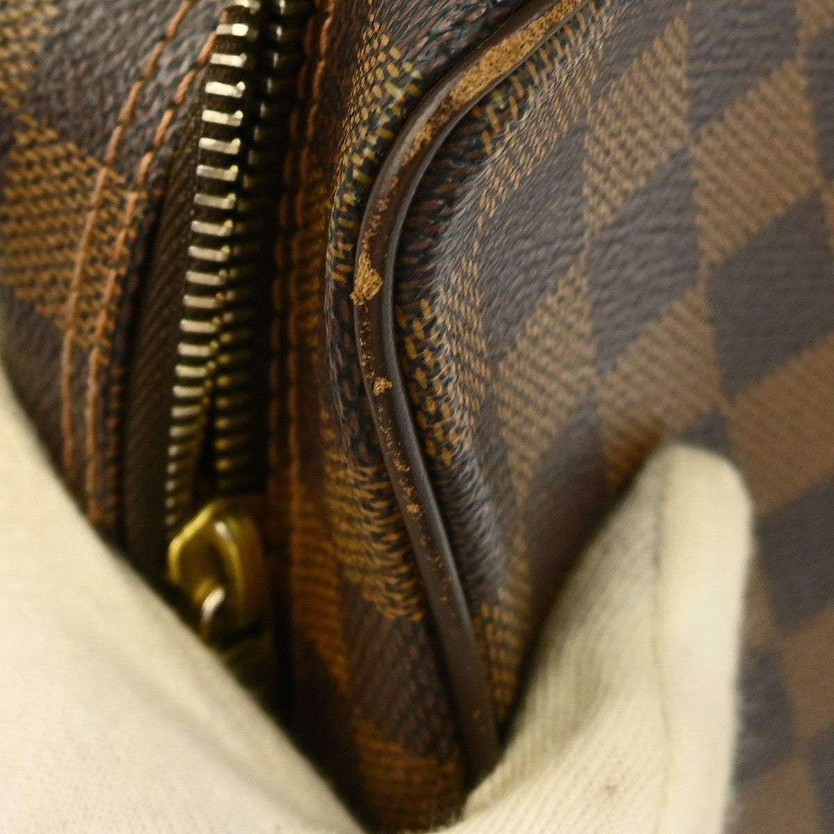 Louis Vuitton Olav Handbag Damier Brown Canvas Shoulder Bag Bag (Pre-Owned)